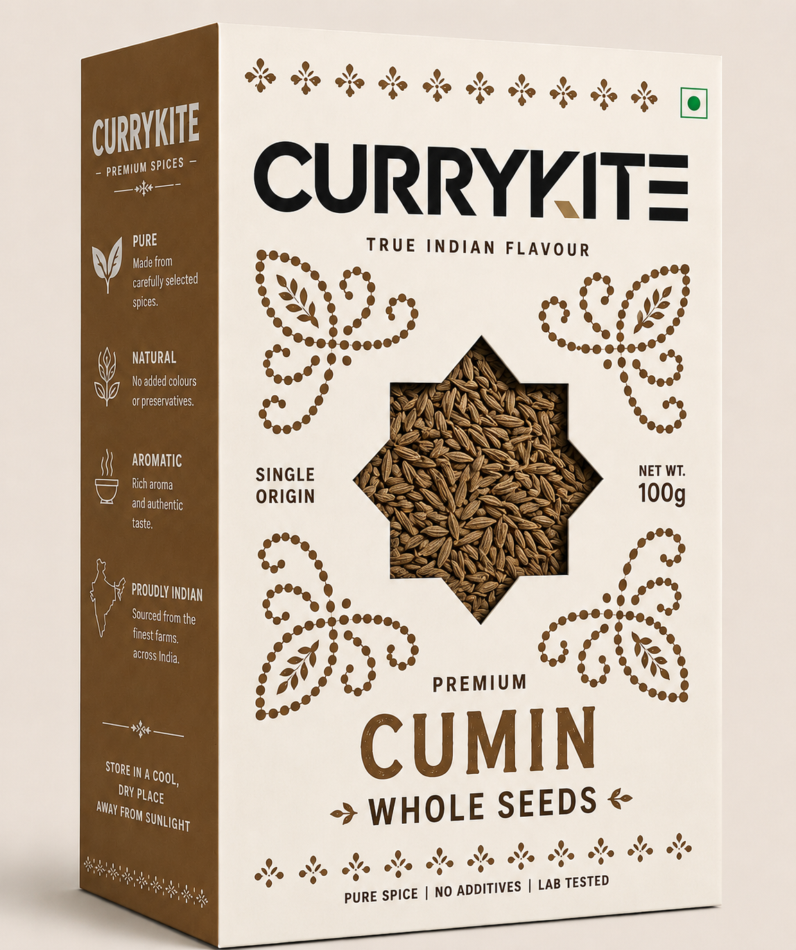 CURRYKITE Premium Whole Cumin Seeds (Jeera) 100g